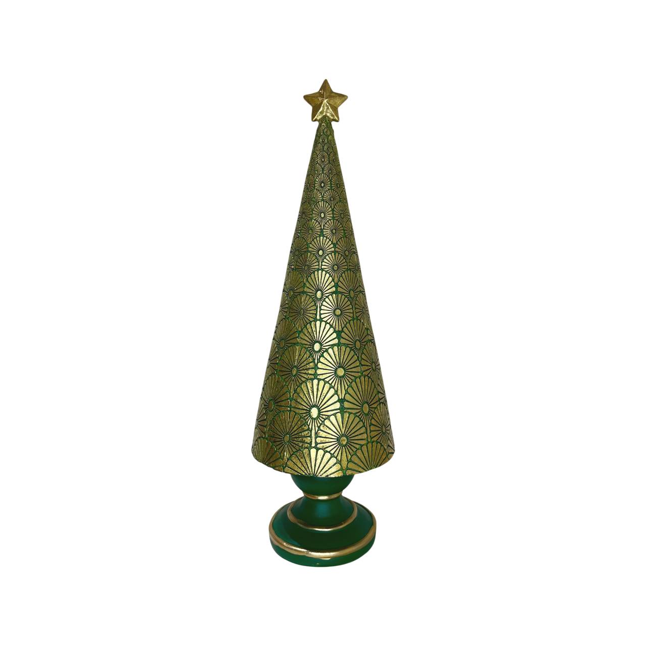 Albero Fade Porcellana Verde Oro 57023