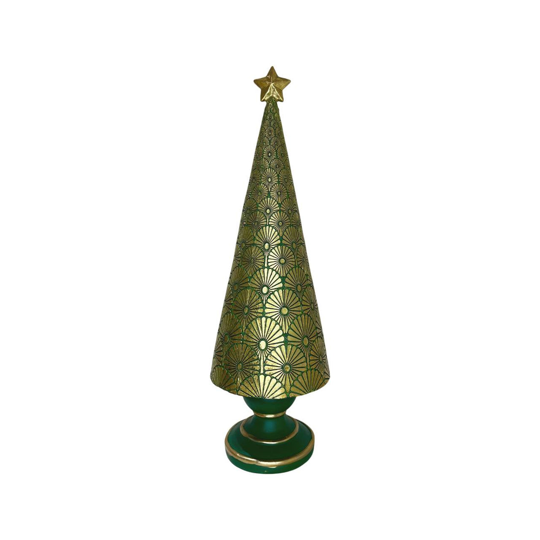 Albero Fade Porcellana Verde Oro 57023
