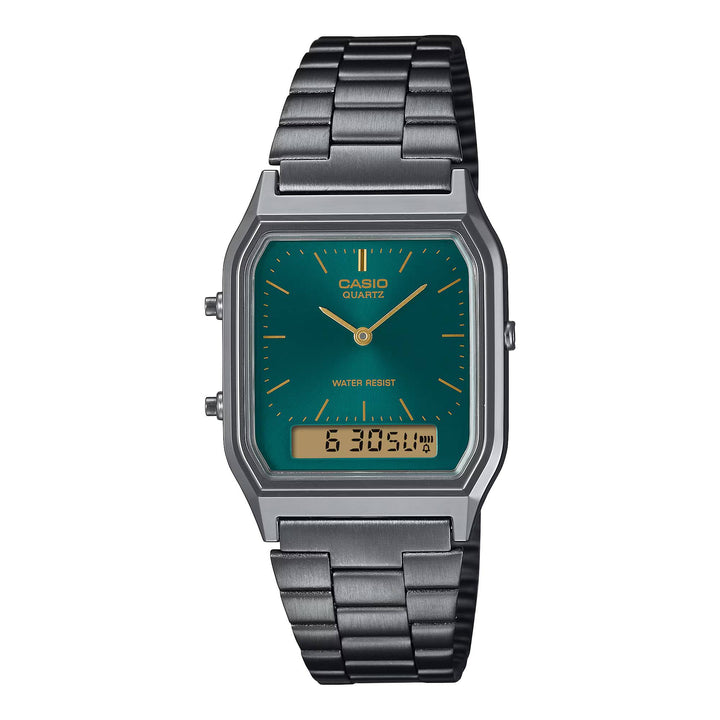 Orologio Unisex Casio Vintage Acciaio Brunito Quarzo Ana-Digi AQ-230EGG-3AEF