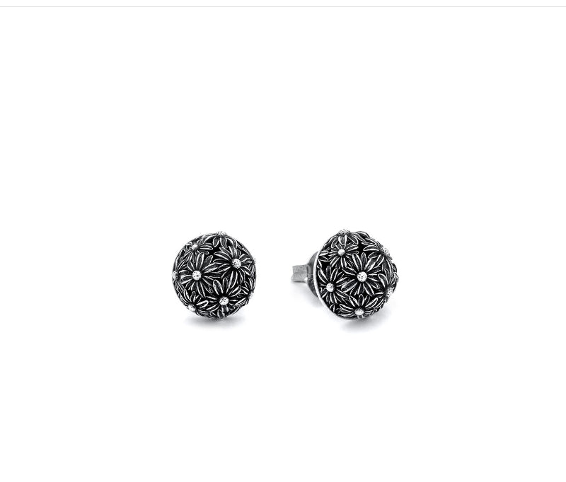 Orecchini Donna Giovanni Raspini Argento 925 Ciondolo Boule Margherite 11601
