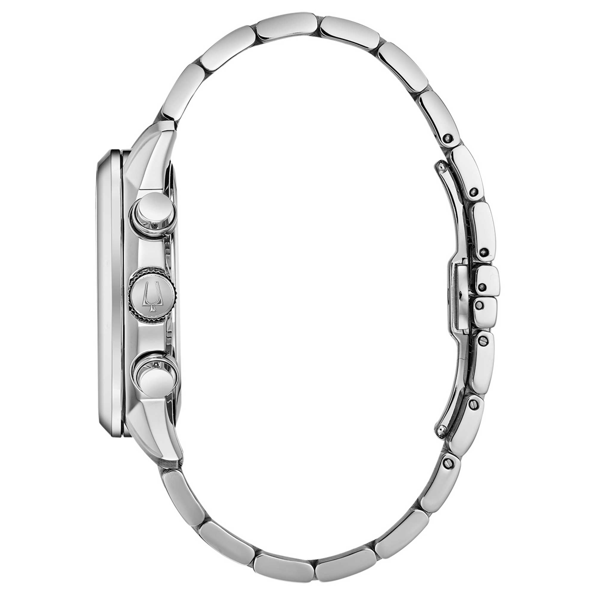 Orologio Uomo Bulova Quarzo Cronografo Sutton Big-Date Acciaio Nero 96B319