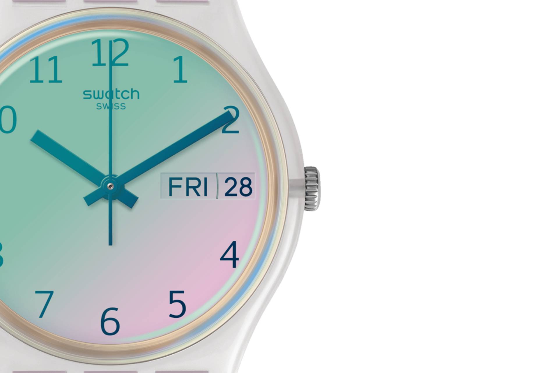 Orologio Donna Swatch Rosa Pearlazing Solo Tempo Quarzo GE714