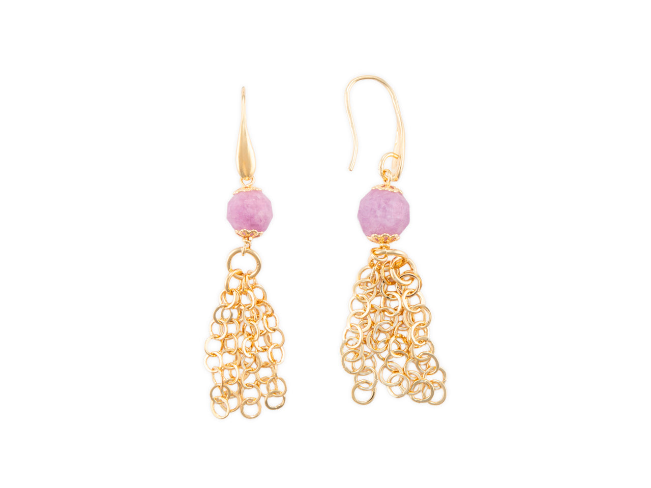 Orecchini Donna 4US Cesare Paciotti Acciaio pendenti con rubellite rossa 4UOR7237W