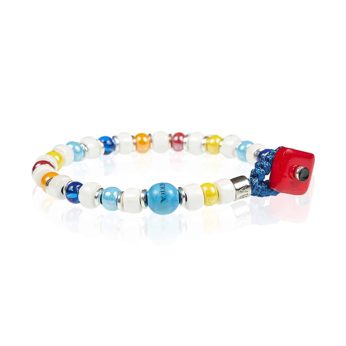 Bracciale Unisex Gerba Argento 925 Pietra Ceramica Multicolore Lucida LC28