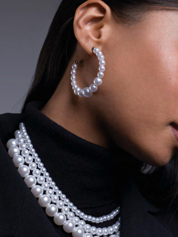 Collana Donna 4US Cesare Paciotti Acciaio Perle Biglie 4UCL8115W