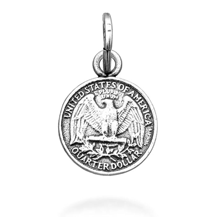 Charm Unisex Giovanni Raspini Argento 925 Moneta Quarto Di Dollaro 06470