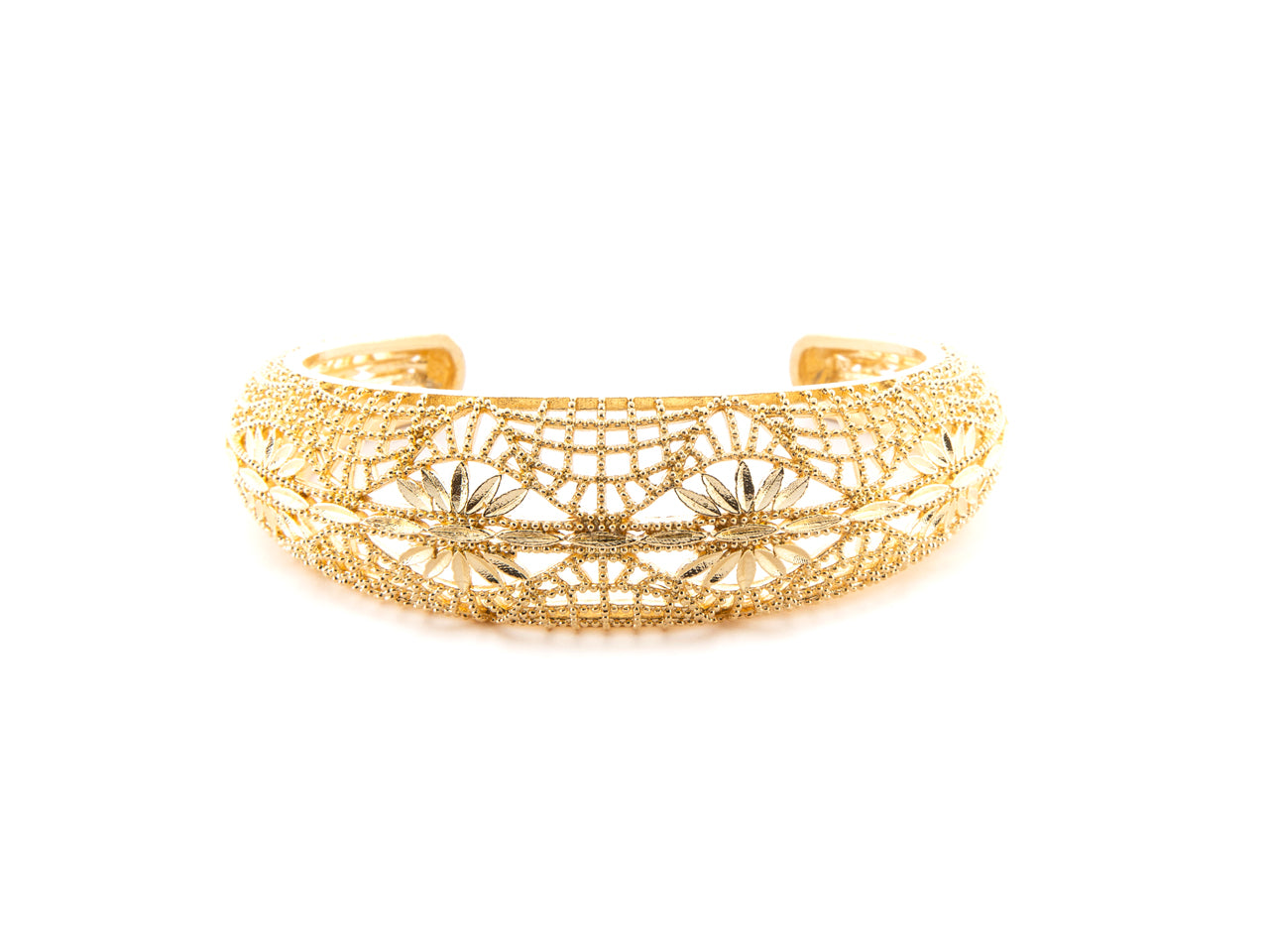 Bracciale Donna Acciaio dorato 4US cesare paciotti semirigido filigrana 4UBR7338W