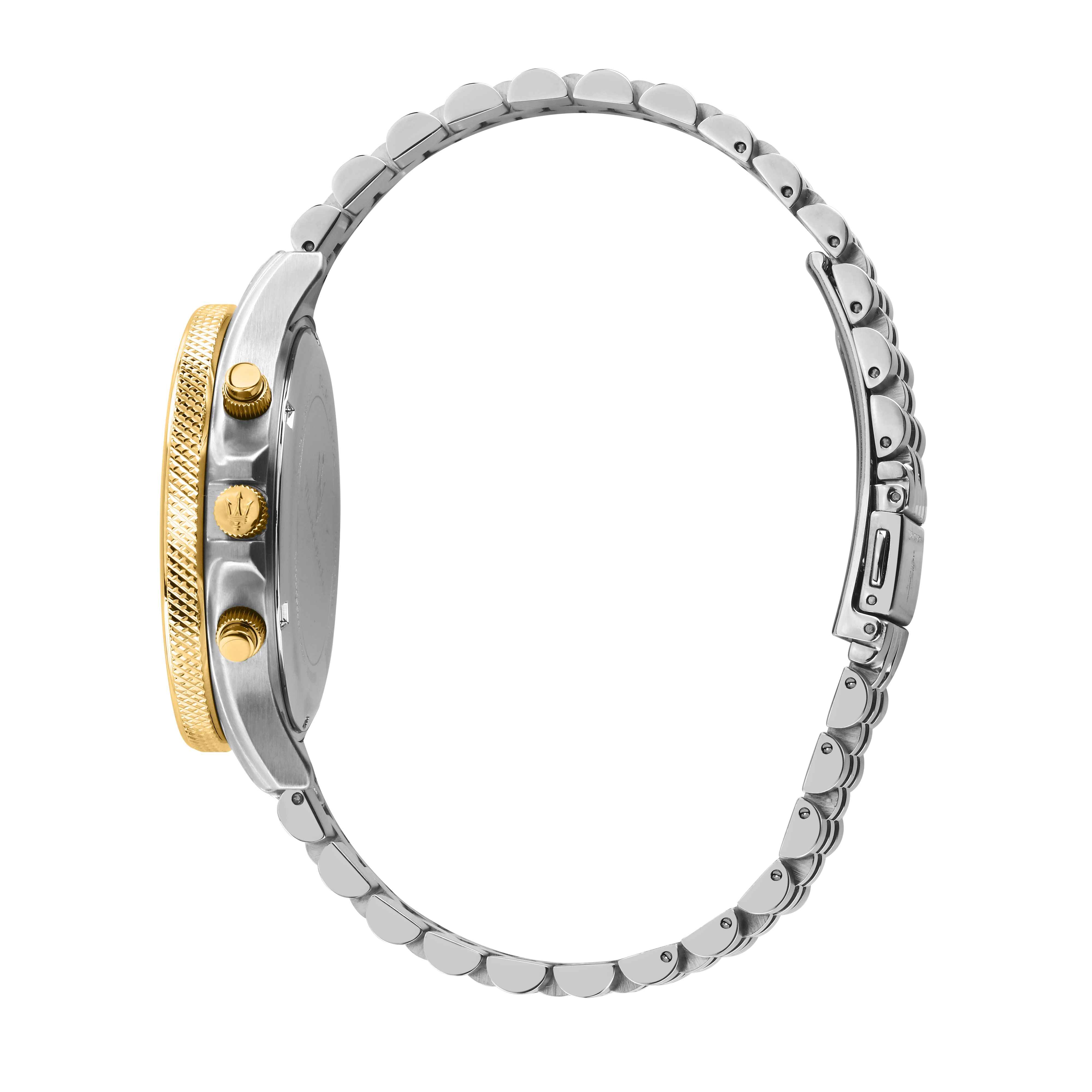 Orologio Uomo Maserati Sfida Acciaio Dorato Jubilè Cronografo Data R8873640024