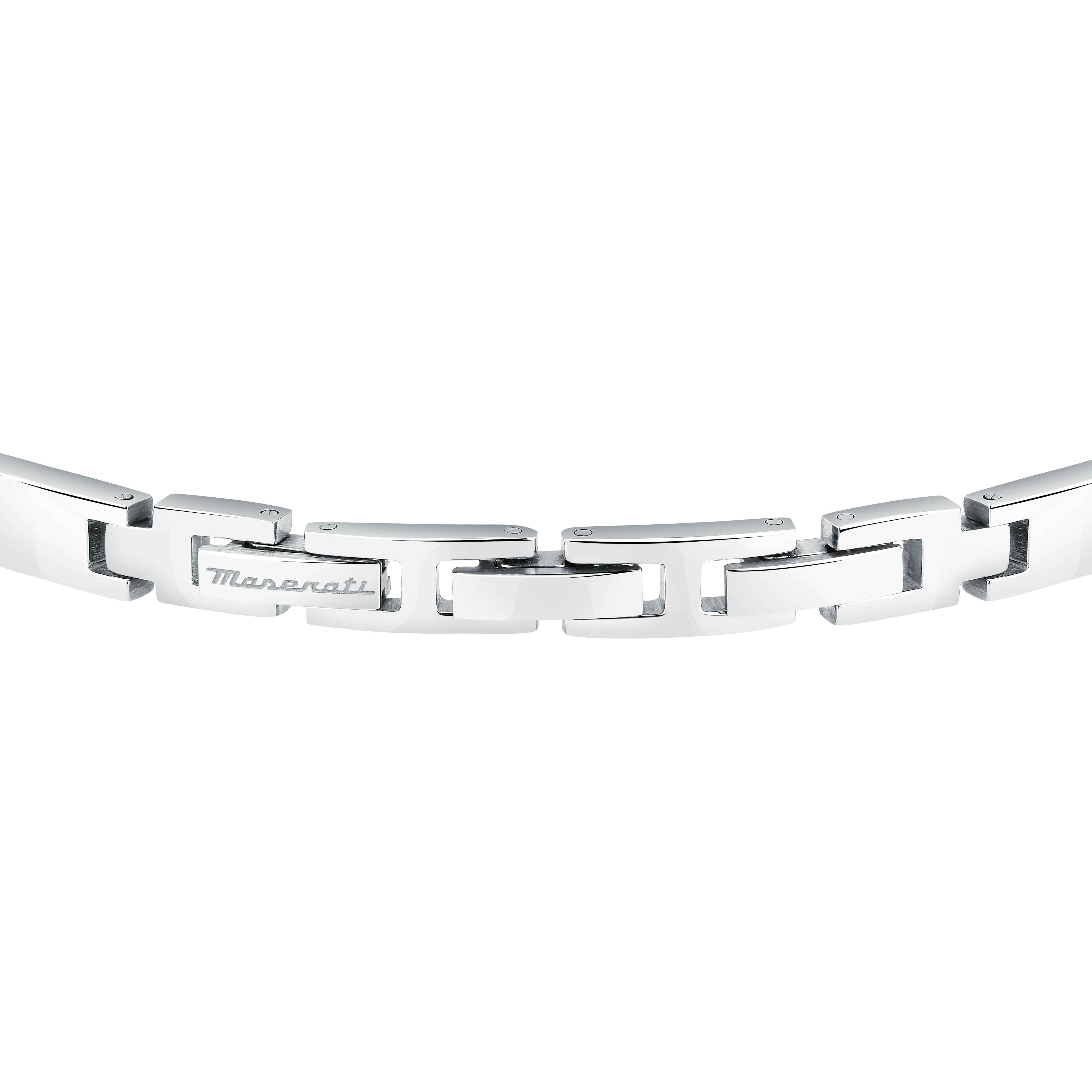 Bracciale Uomo Maserati Acciaio Rosè Ceramica Blu Logo Tridente JM224ATZ38