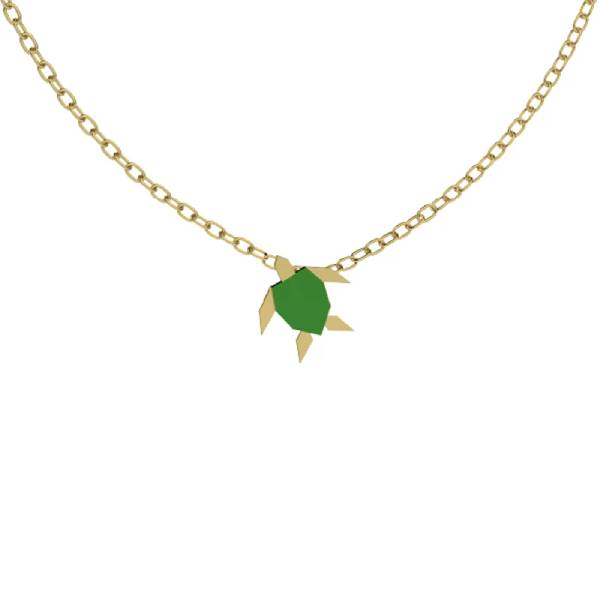 Collana Bambino Nanàn Argento 925 Dorato Origami Tartaruga NAN0740