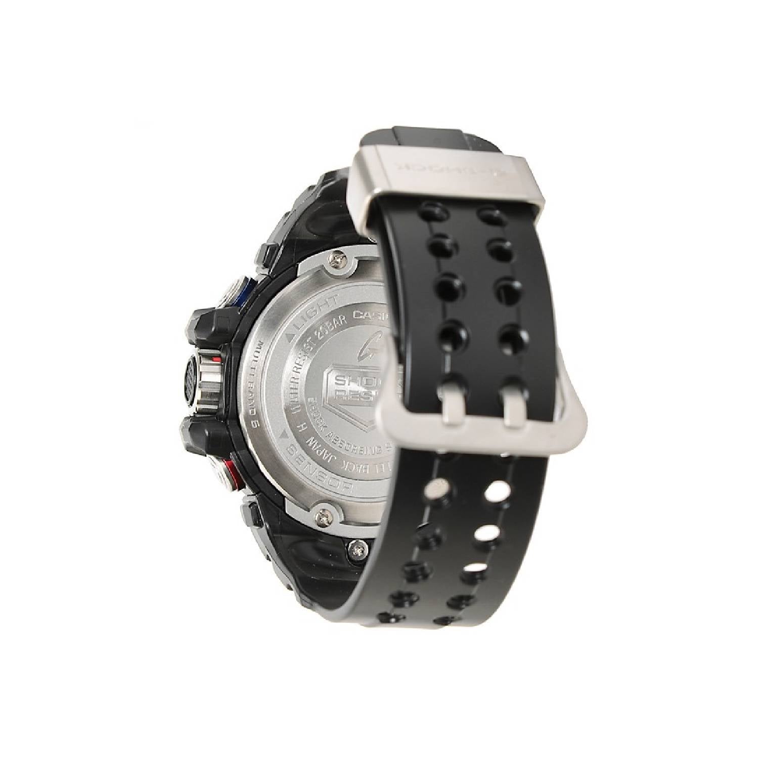 Orologio Uomo Gomma Casio GWN-1000B-1BER Analogico Digitale Blu Nero Barometro