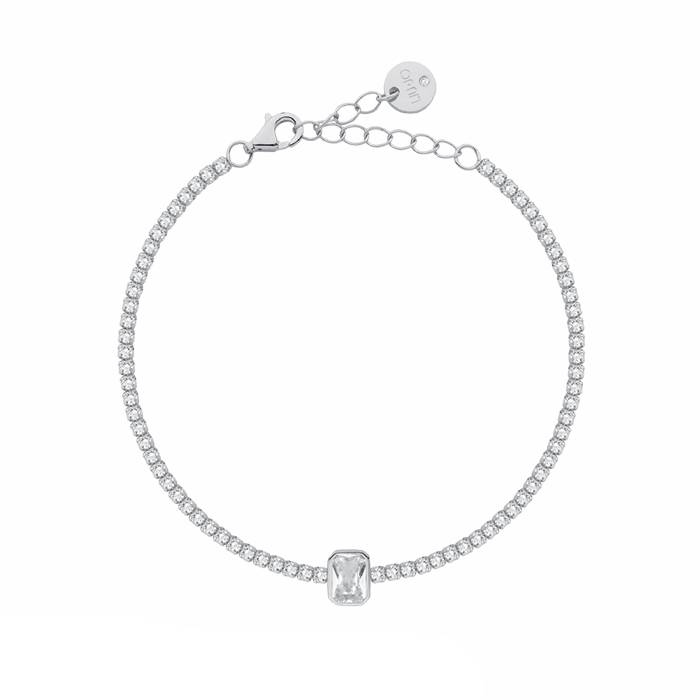 Bracciale Donna Liu Jo Argento 925 Tennis Zircone Bianchi ALJ347