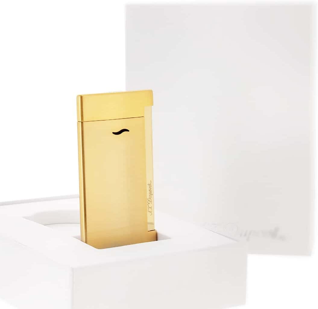 Accendino Dupont Acciaio Dorato Satinato 027711