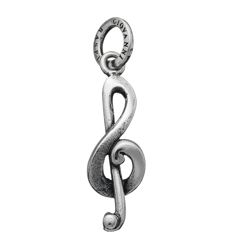 Charm Unisex Giovanni Raspini Argento 925 Chiave Di Violino Fatto A Mano 09516