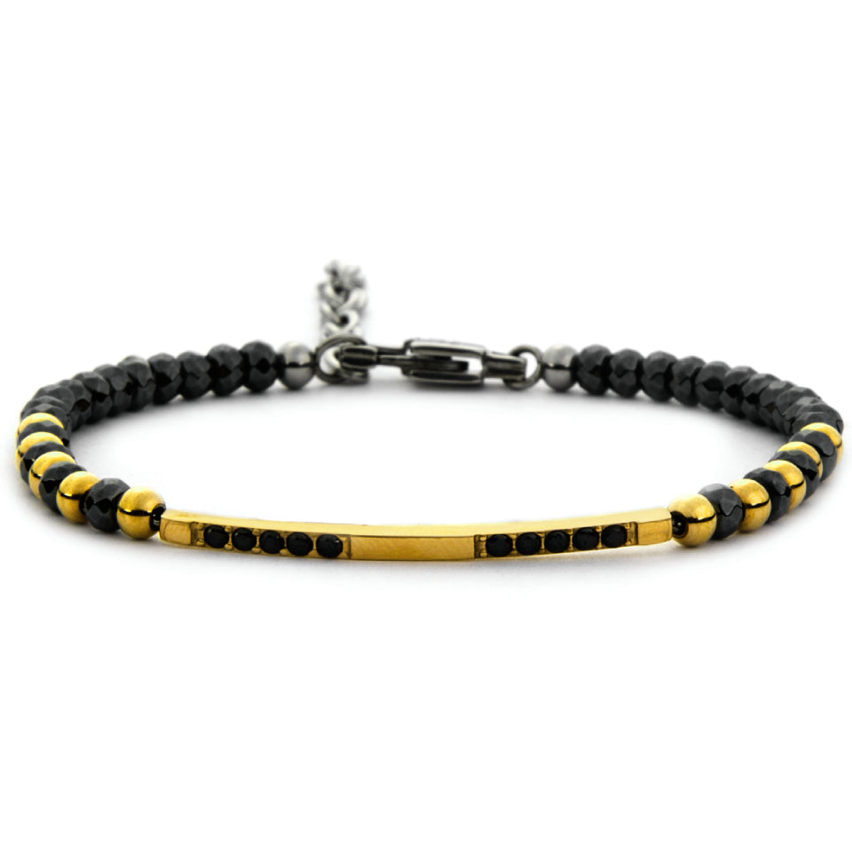 Bracciale 4US Cesare Paciotti Acciaio bicolore Con Biglie in ematite 4UBR7815