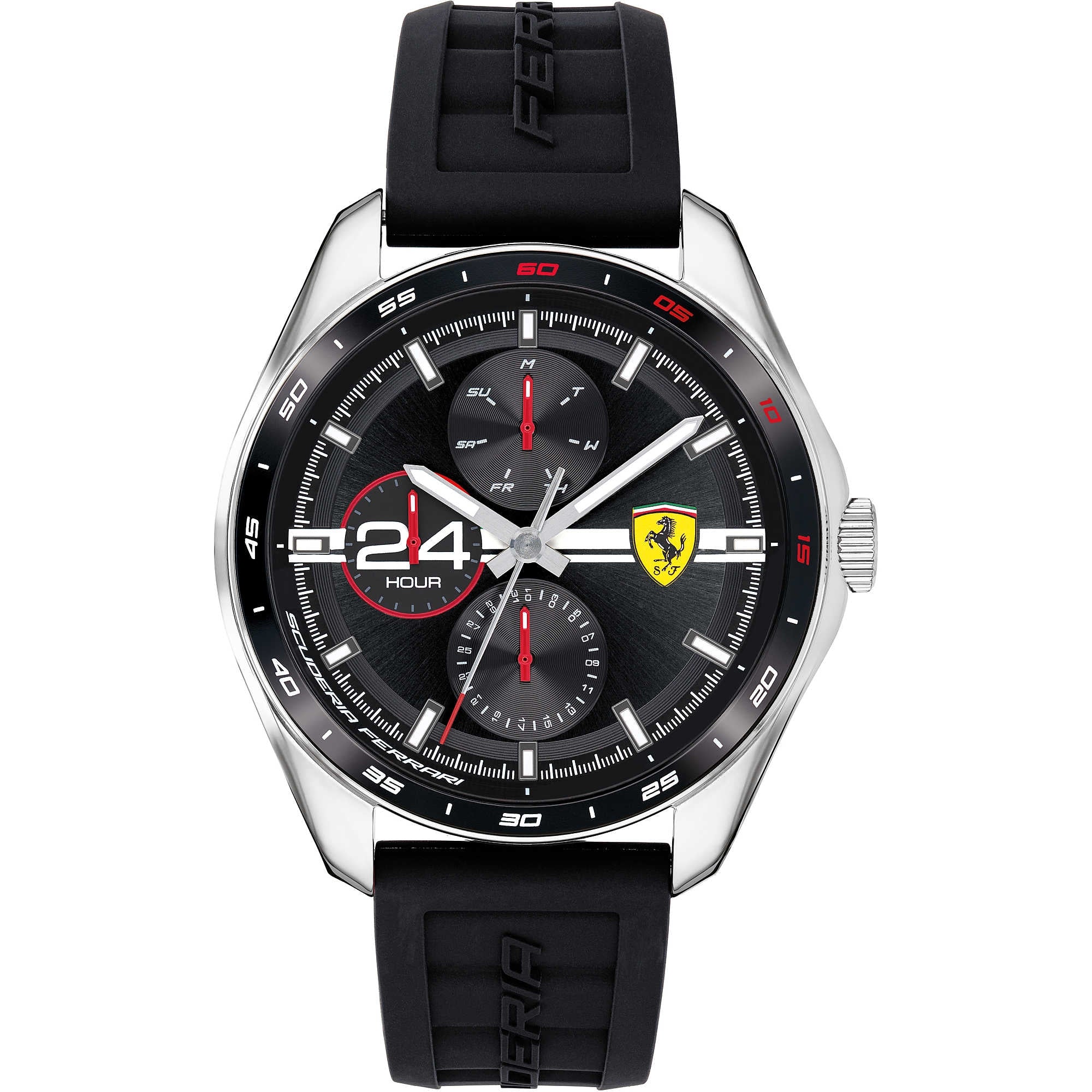Orologio Uomo Ferrari Quarzo Solo Tempo Speedracer Multifunzione Nero Macchina