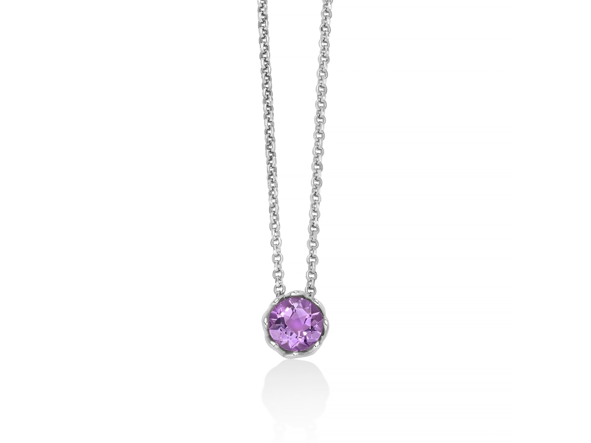 Collana Donna Miluna  925 Ametista tondo CLD5109