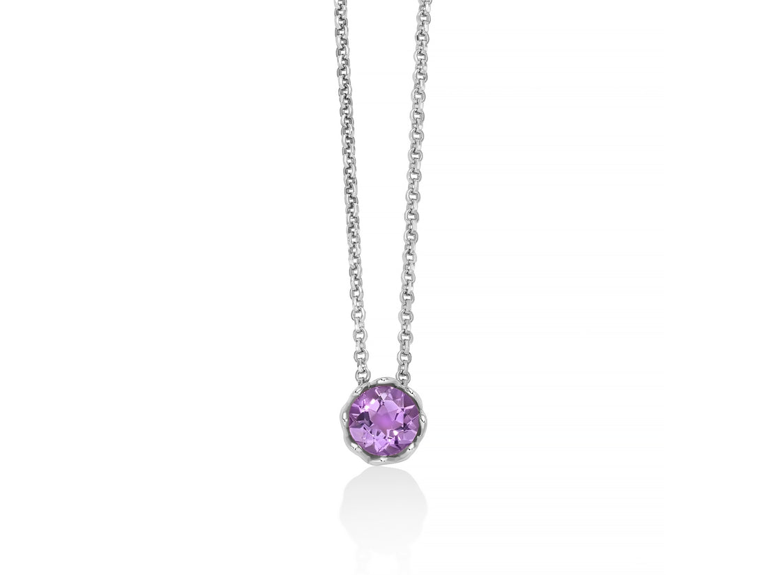 Collana Donna Miluna  925 Ametista tondo CLD5109
