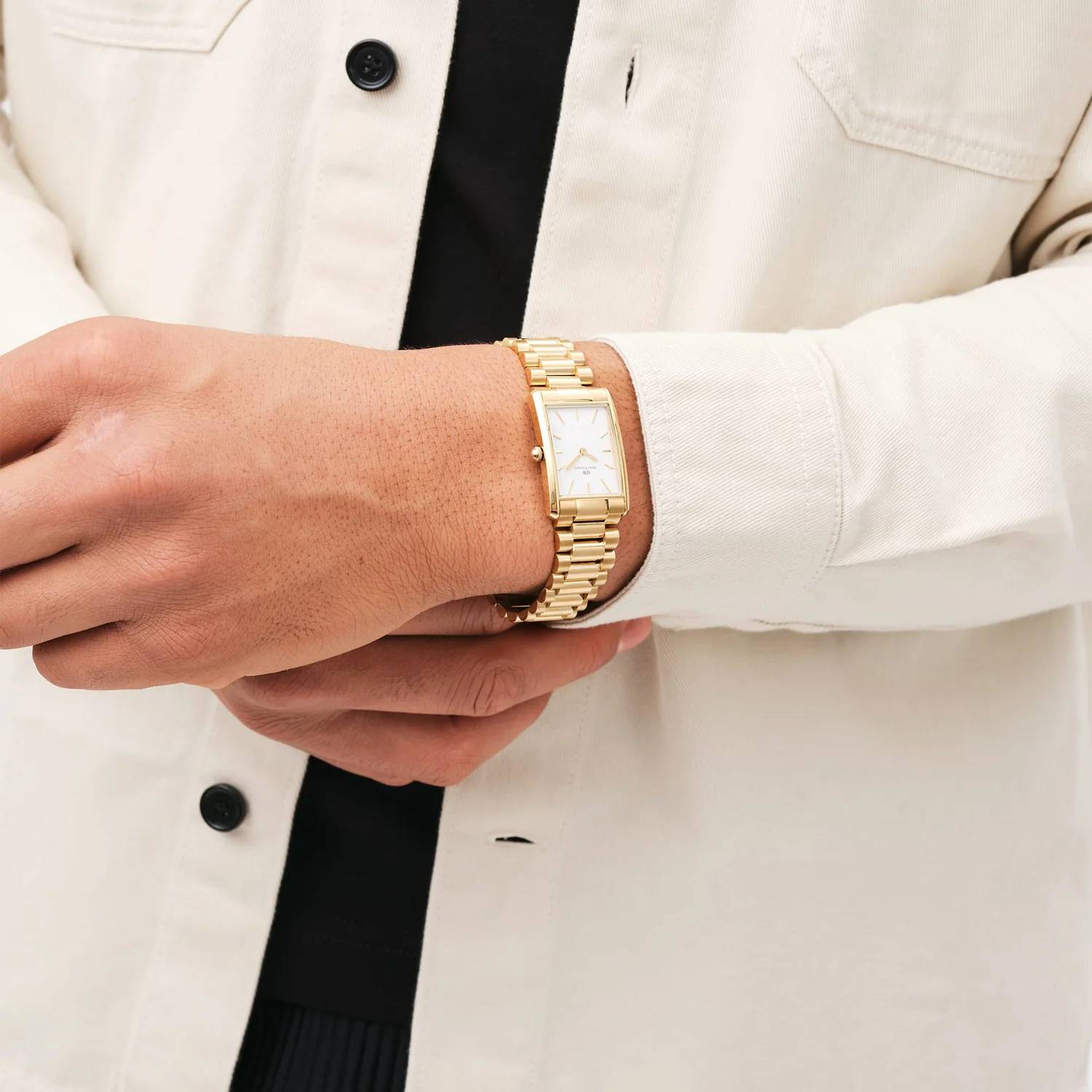Orologio Unisex Daniel Wellington Acciaio Dorato Bound 3-Link 35x24 mm DW00100703
