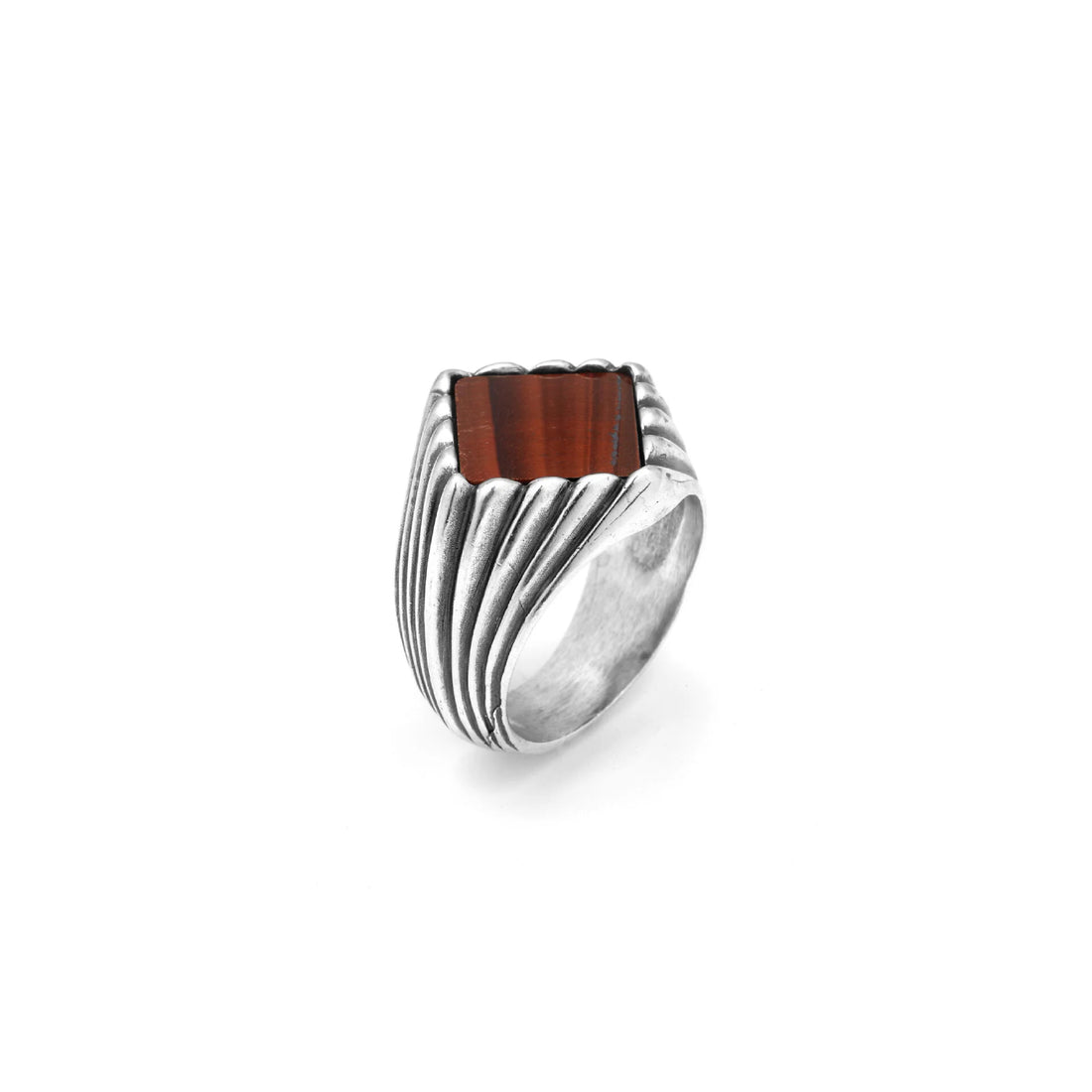 Anello Uomo Giovanni Raspini Argento 925 Jack occhio di toro quadrato  11317/20