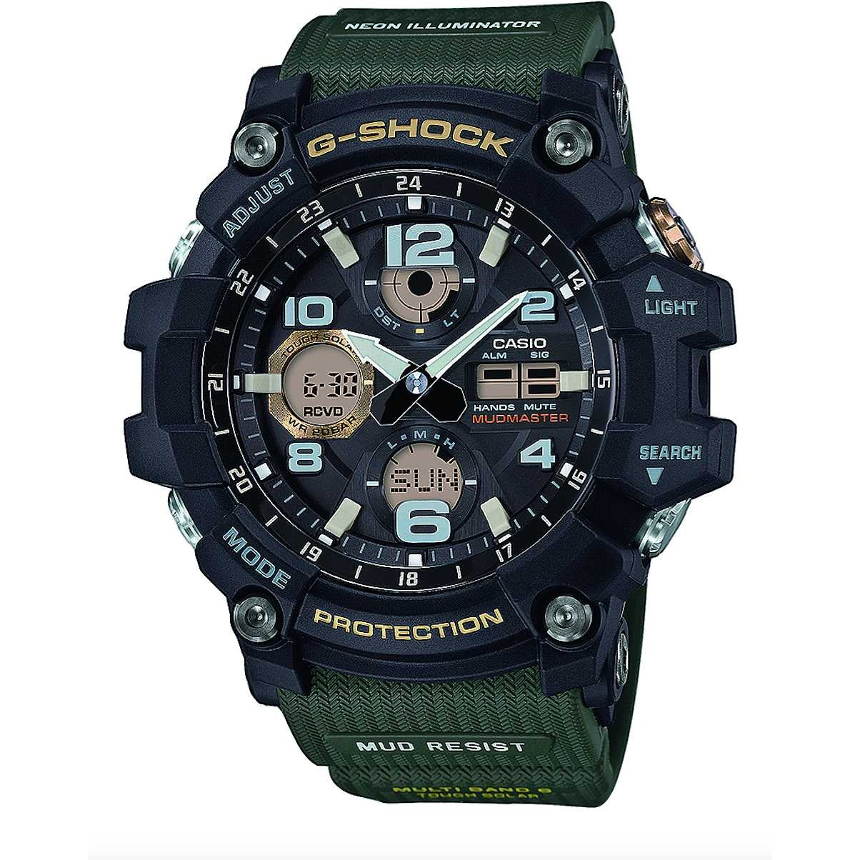 Orologio Uomo Casio G-SHOCK GWG-100-1A3ER Digitale Quarz Verde Nero Gomma Silicone
