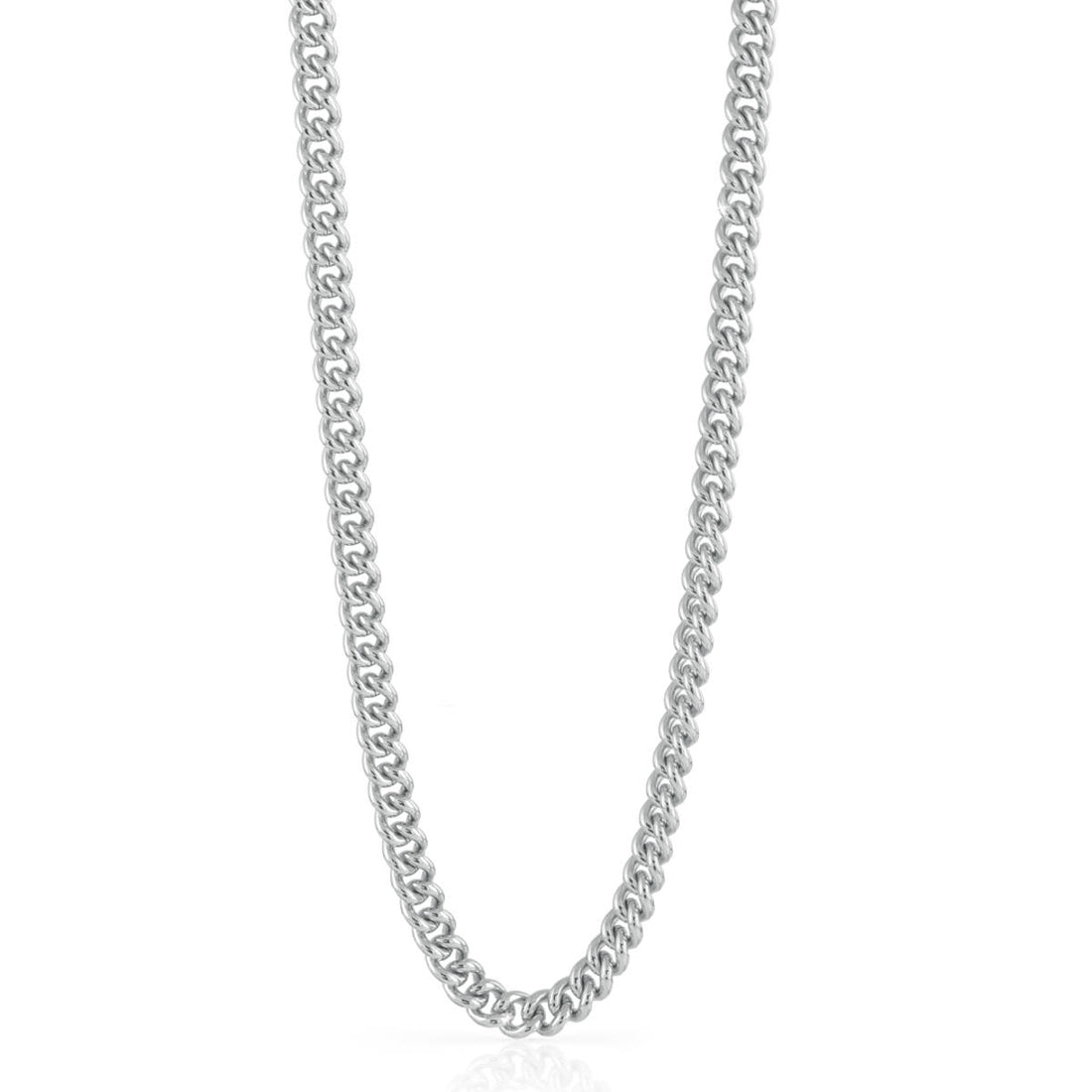 Collana Donna Unoaerre Bronzo Lucido Argentato Catena Groumette Lunga 484123