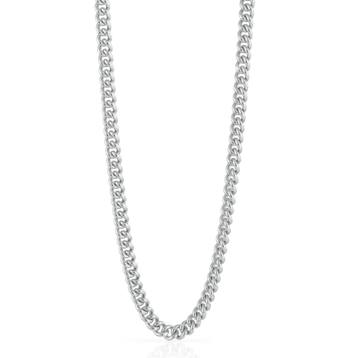 Collana Donna Unoaerre Bronzo Lucido Argentato Catena Groumette Lunga 484123
