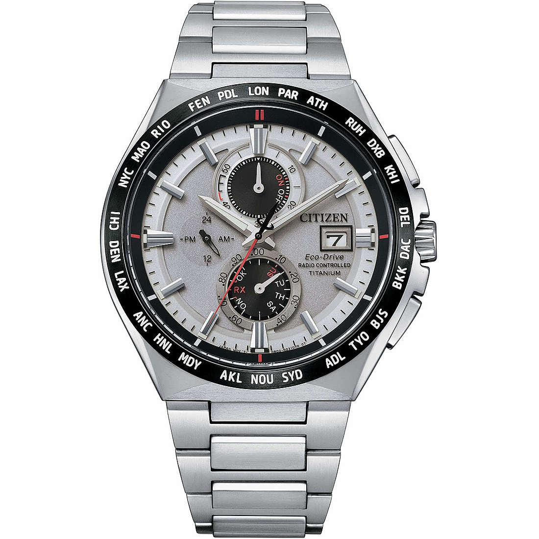 Orologio Uomo Citizen Titanio Radio Controllato Cronografo Eco Drive AT8234-85A