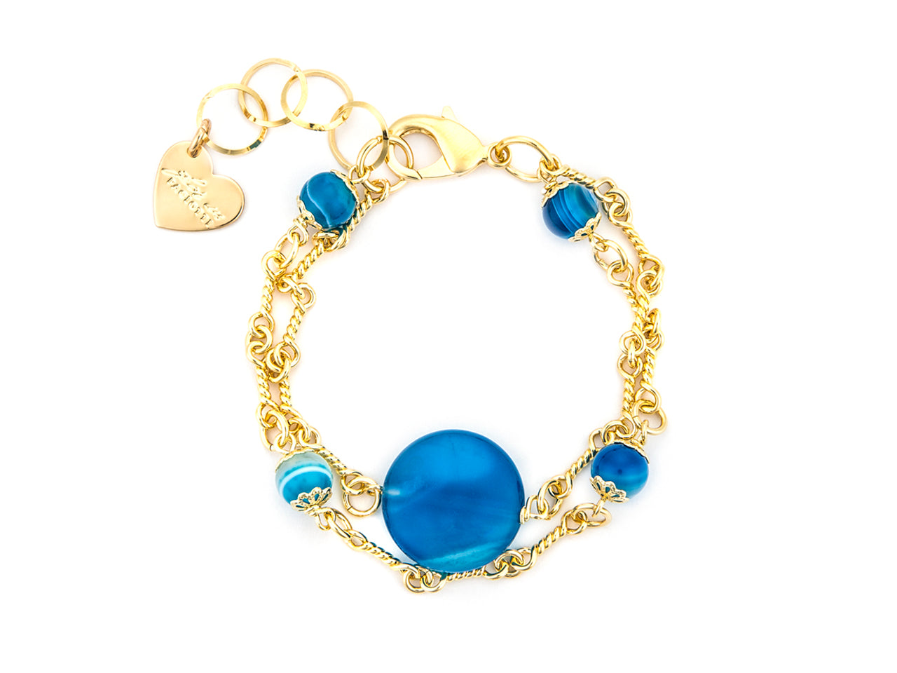 Bracciale Donna Acciaio dorato 4US cesare paciotti  quarzo Blu  4UBR7899W