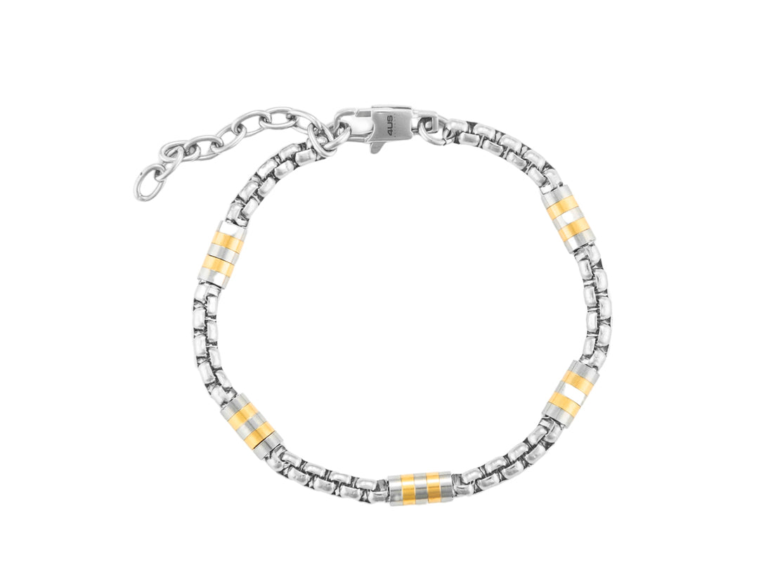 Bracciale Uomo 4US Cesare Paciotti Barilotti Acciaio Bicolore 4UBR7036