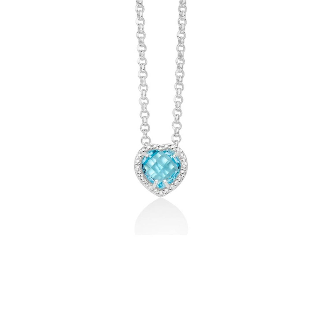 Collana Donna Miluna Argento 925 e topazio azzurro cuore CLD4361