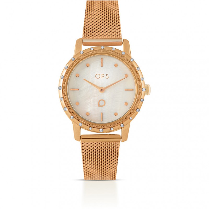 Orologio Donna Ops-Objects Quarzo Solo Tempo Acciaio Rosè OPSPW-850-3700