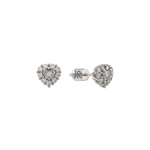 Orecchini Donna John Richmond Cuore Acciaio Titanio Diamanti Bianchi JRSHE02BW