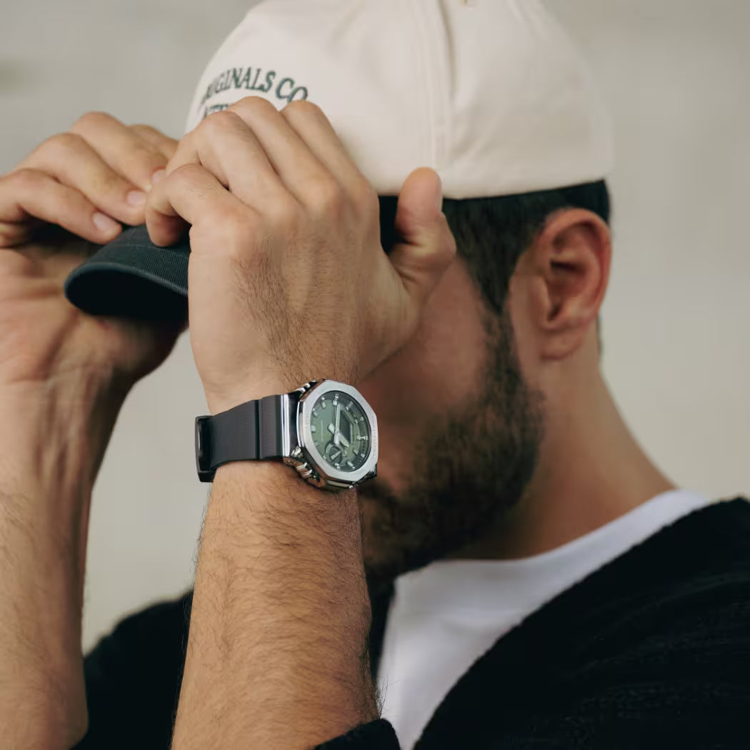 Orologio Uomo Casio G-SHOCK Acciaio Verde Nero GBM-2100A-1A3ER