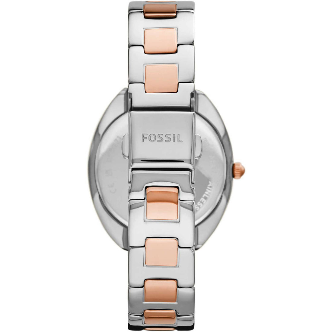 Orologio Donna Fossil Acciaio Rosè Quarzo Solo Tempo Data Zirconi ES5072