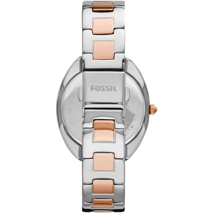 Orologio Donna Fossil Acciaio Rosè Quarzo Solo Tempo Data Zirconi ES5072