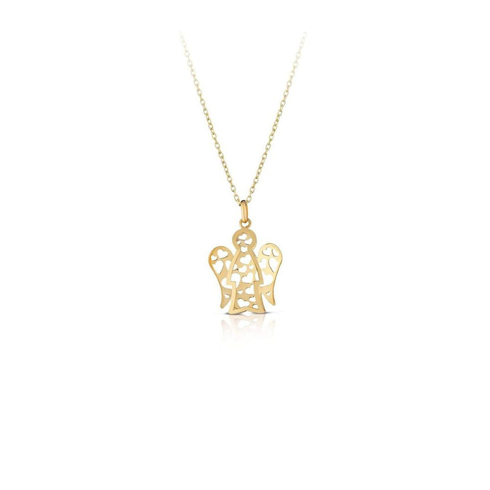 Collana Donna Roberto Giannotti Oro Giallo 9 KT Angelo Cuori Traforati NKT295