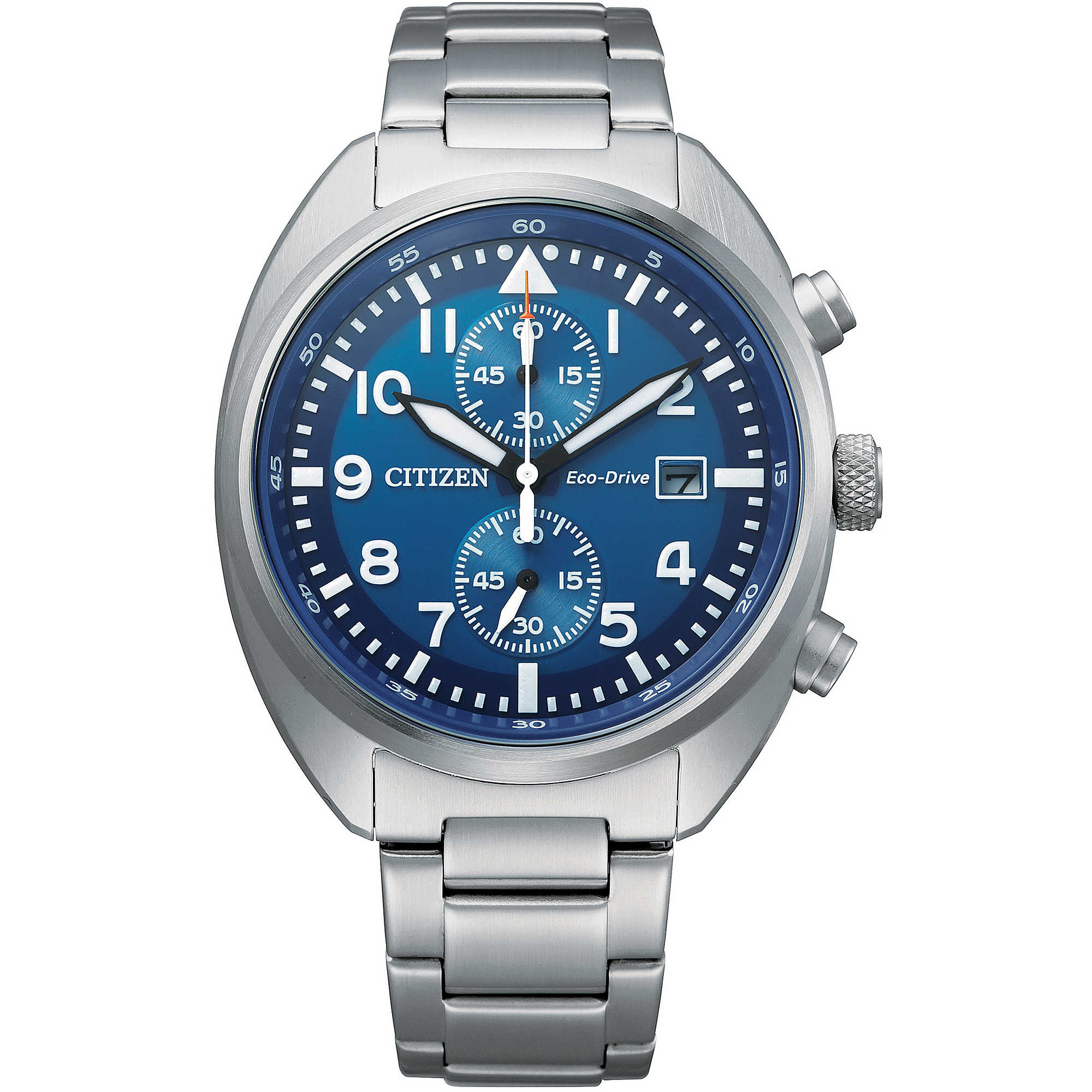 Orologio Uomo Citizen Eco Drive Cronografo Pilot Blu Data CA7040-85L
