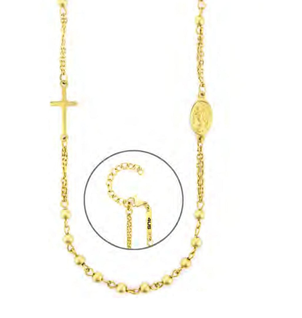 Collana Uomo Acciaio 4US Cesare Paciotti Rosario dorato 4UCL7968