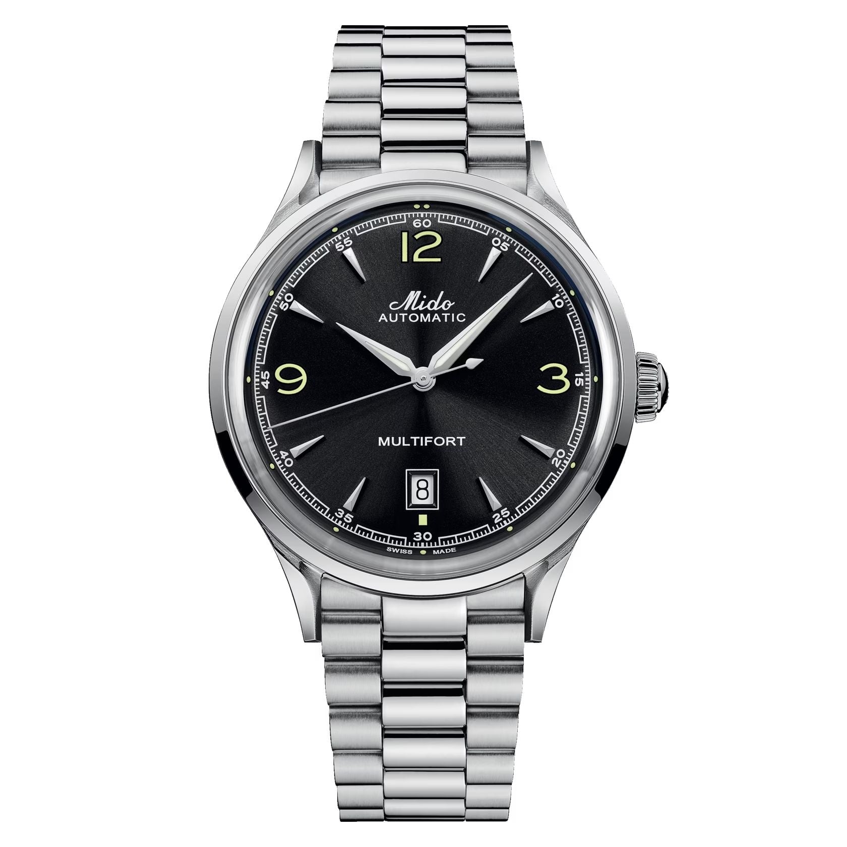Orologio Uomo Mido Automatico Multifort Powerwind Acciaio Data Nero M0404071105700