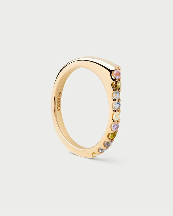 Anello Donna PDPaola Argento 925 Veretta Zirconi colorati AN01-E89-14