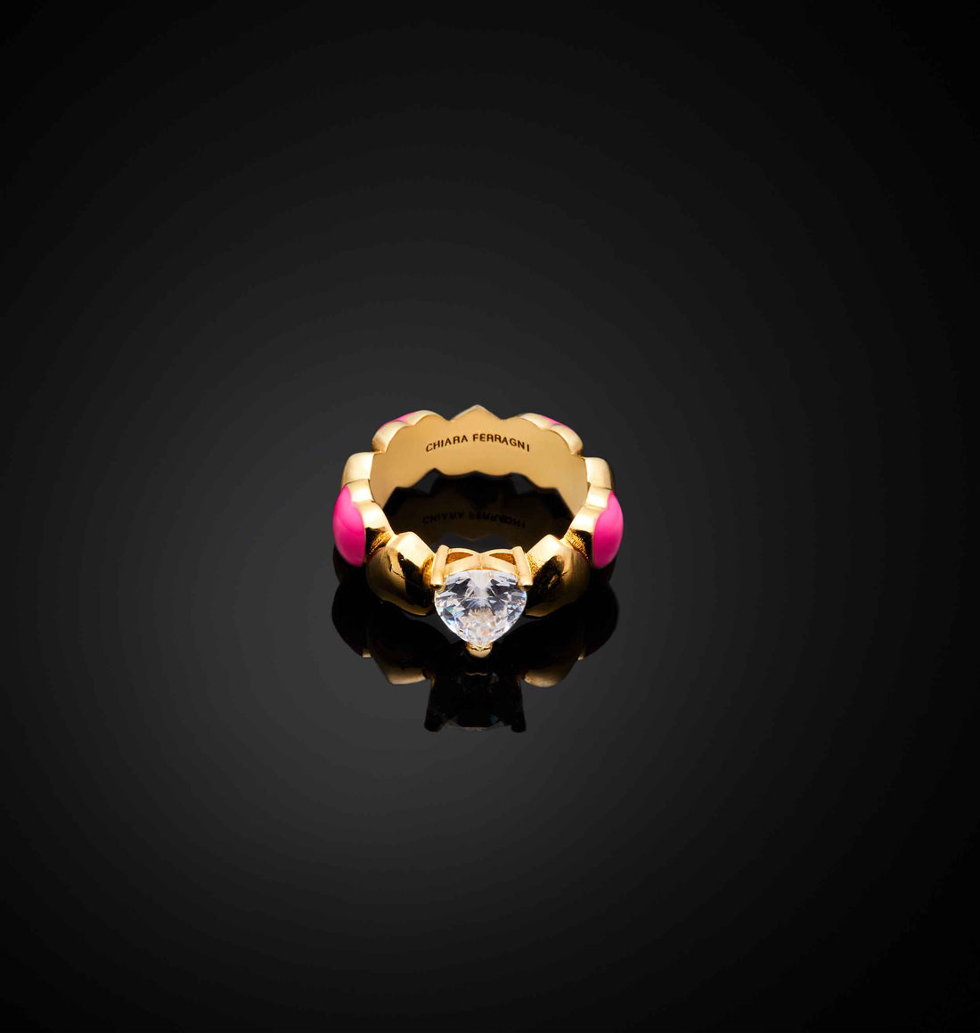 Anello Donna Chiara Ferragni Acciaio Dorato Cuoricino Smalto Rosa J19AWD09014