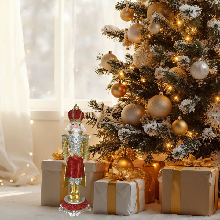 Schiaccianoci Fade Porcellana Rosso Oro 45cm 57062