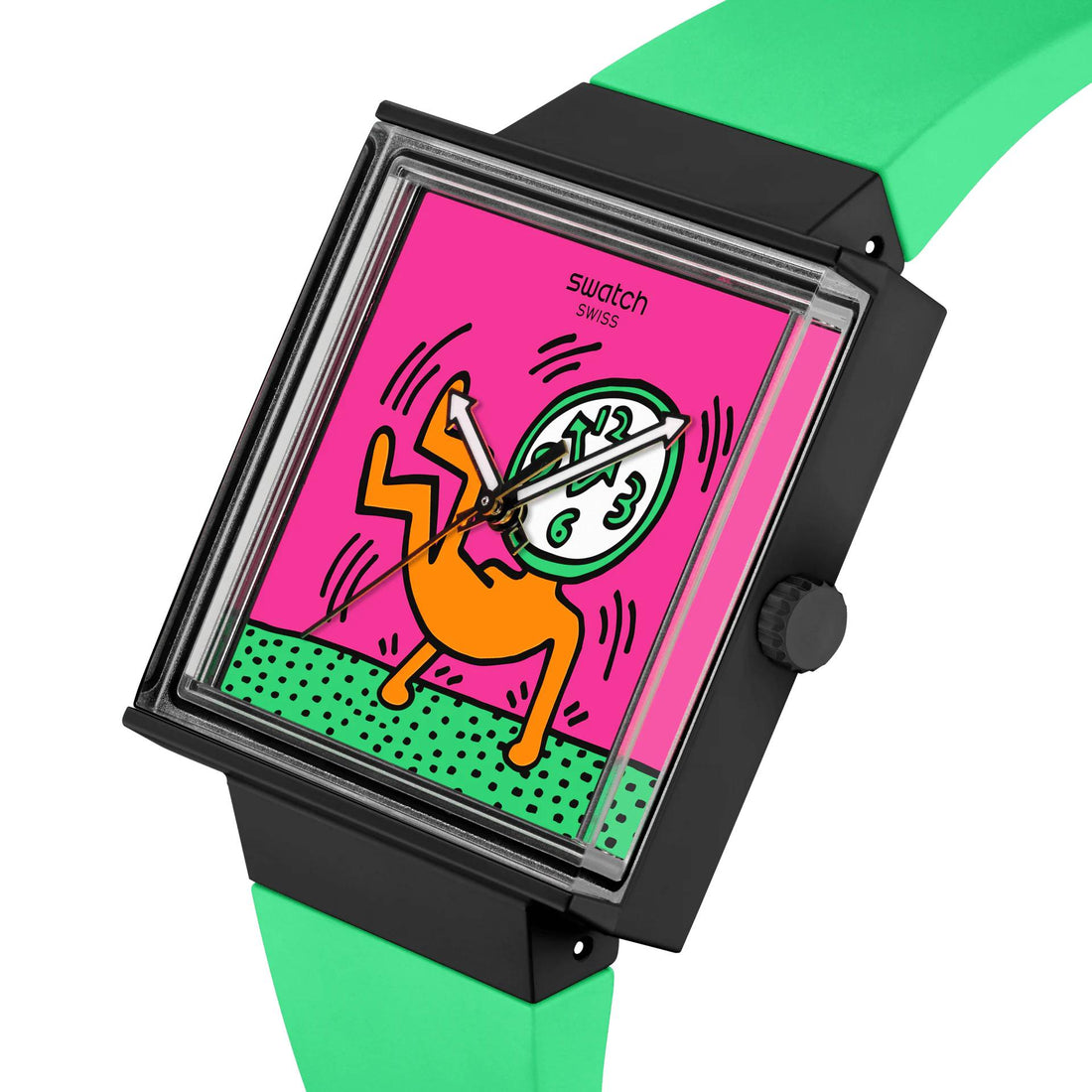 Orologio Unisex Swatch What IF BREAKS OFF Cassa Quadrata SO34Z102