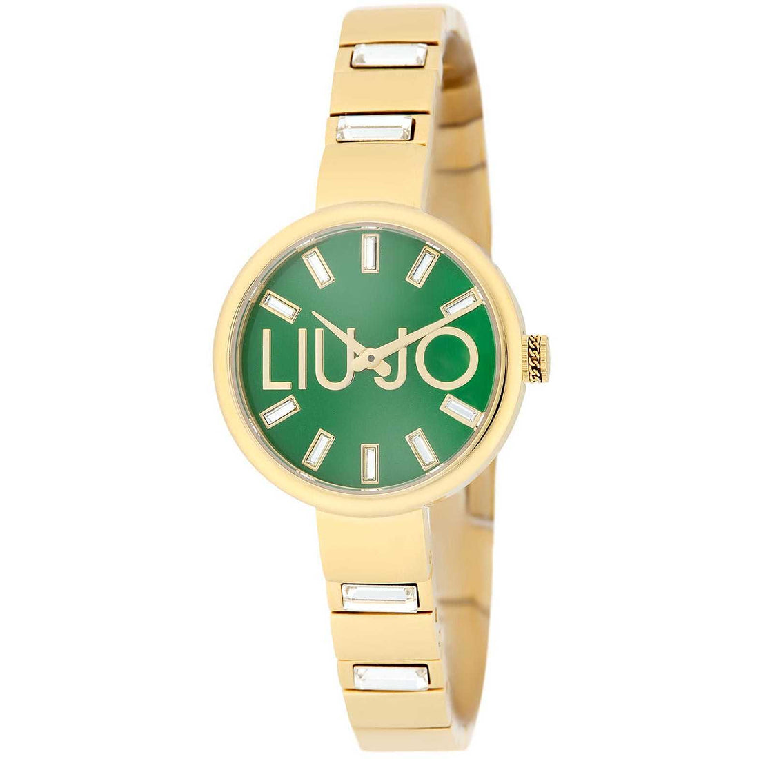 Orologio Donna Liu Jo Acciaio Dorato Verde Zirconi Bianchi Quarzo TLJ2063