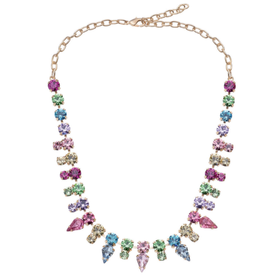Collana Donna Ottaviani Bronzo Dorato Tennis Zirconi Rainbow Goccia 500951C