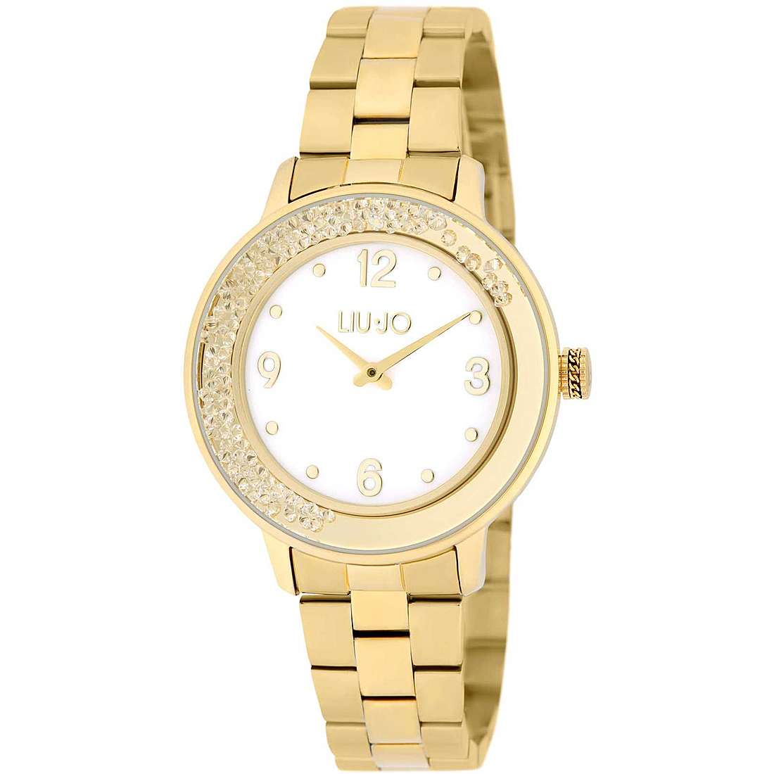 Orologio Donna Liu Jo Luxury Acciaio Dorato Quarzo Zirconi Dancing TLJ2058