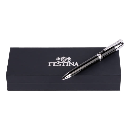 Penna Uomo Festina Acciaio Nero Logo Biro FWS4110/A