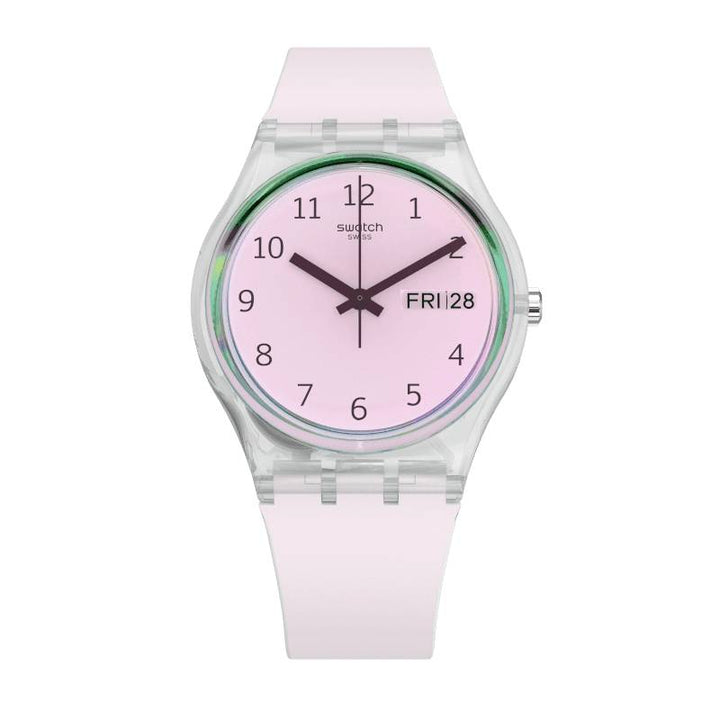 Orologio Donna Swatch Rosa Pearlazing Solo Tempo Quarzo GE714