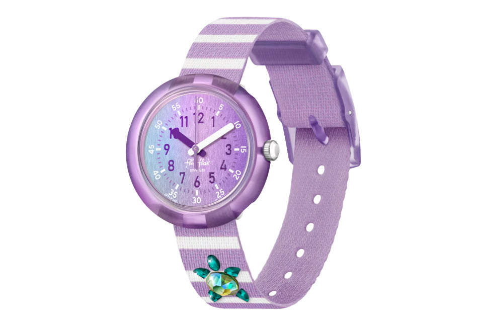 Orologio Bambina Swatch Flik Flak Shining Turtle Rosa Viola ZFPNP148